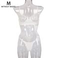 thumbnail image 1 of Conjunto de ropa interior sexy para mujer, pestañas de malla, sujetador de encaje, ropa interior, regalo, blanco, M Vogacara XX000055-09, 1 of 7