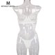 thumbnail image 1 of Conjunto de ropa interior sexy para mujer, pestañas de malla, sujetador de encaje, ropa interior, regalo, blanco, M seitruly XX000055-09, 1 of 7