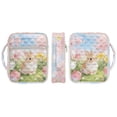 thumbnail image 6 of FOR U DESIGNS Rabbit Tulip Pattern Bible Cover Case Lightweight Bible Carrying Case Quilted Book Cover Bibles Organizer Cases Bible Carrier Easter Gifts with Handle and Zipper, 6 of 7