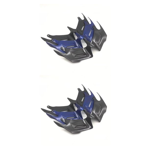 Riwesomey Alerón neumático de carenado delantero ABS para YZF R3 R25 2014-2018 negro Azul 2piezas