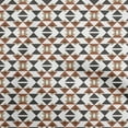 thumbnail image 1 of oneOone Georgette Viscose Brown Fabric Geometric Sewing Material Print Fabric By The Yard 42 Inch Wide, 1 of 4
