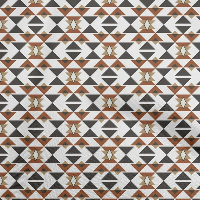 oneOone Rayon Brown Fabric Geometric Sewing Craft Projects Fabric Prints By Yard 56 Inch Wide