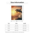 thumbnail image 5 of Gaeub Sunset Dancing Dolphin A Print Flannel Throw Blanket, Home Fleece Throw Blanket for Couch or Bed,Decorative Blankets,Lightweight Fuzzy Flannel Blanket-50"x40", 5 of 6