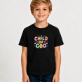 thumbnail image 2 of Boys Graphic T Shirt Child Of God Quote Short Sleeve Tee Faith Religious Theme Kids Casual Wear 100% Cotton Soft Kids Tops 4-13Y, 2 of 5