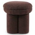 thumbnail image 3 of Furniture of America Thia I Modern 17.5" Upholstered Mushroom-Shape Design Stool, Brown, 3 of 10