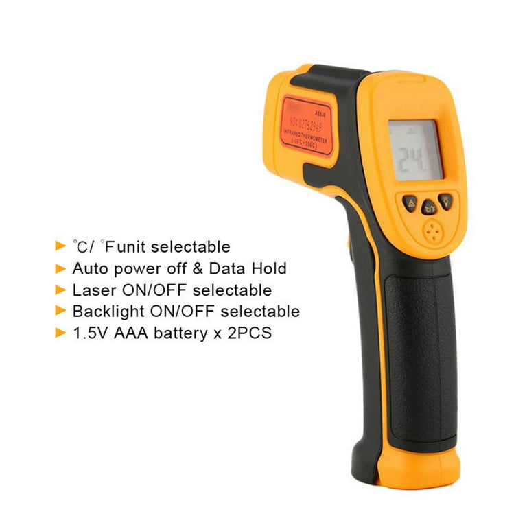 Infrared Laser Thermometer Gun No-Contact Digital Temperature Measurement  Tester