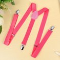 thumbnail image 4 of Hombres Mujeres Clip en tirantes Elástico en forma de Y Volver Tirantes ajustables unisex formales Eccomum Rosa, 4 of 7