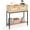 Natural, variant on Sunshen Rattan Console Table, 32" Boho Entryway Table with 2 Drawers,Narrow Long Sofa Tables with Open Storage Shelf for Living Room, Hallway, Foyer, Entrance,Rustic Brown