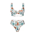 thumbnail image 4 of Daiia Cute Tableware Women's Bikini Set Two Piece Swimsuit High Waisted Bikini Adjustable Straps Bikini Perfect for Beach, Pool, and Summer Vacation-X-Large, 4 of 9