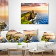 thumbnail image 4 of Designart Ocean Cost at Sunset - Photography Throw Pillow - 18x18, 4 of 5