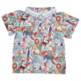 thumbnail image 1 of Camiseta para bebé niño Camisetas estampadas de manga corta con estampado floral para bebés de 3 a 6 añosVerde 100 cm, 1 of 14