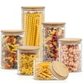 thumbnail image 2 of JoyJolt Glass Food Storage Container with Bamboo Clamp Lids (Set of 6), 2 of 22