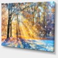 thumbnail image 2 of Blur Winter with Snow Flakes - Landscape Canvas Art Print, 2 of 4
