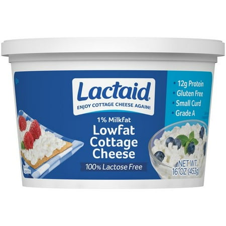 Lactaid Lactose Free Lowfat Cottage Cheese, 16 oz - Walmart.com