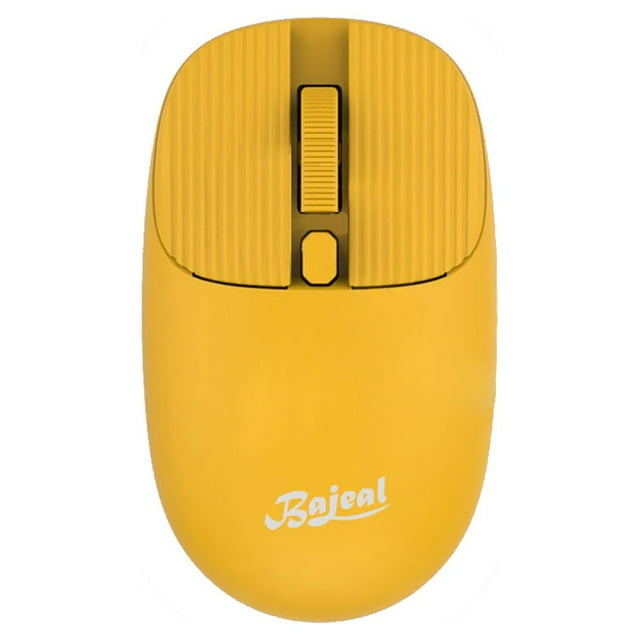 Graflsoa Bajeal M100 2.4G Wireless Mouse with Adjustable DPI, Auto Sleep Mode, Plug & Play, Yellow (Battery Not Included)