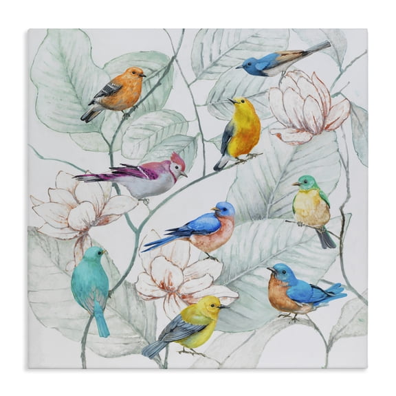 Stupell Industries Colorful Array Of Birds Canvas Wall Art, design by Lorenzo Collective