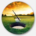 thumbnail image 1 of DesignArt Golf Ball Near Hole Large Wall Clock, 1 of 2