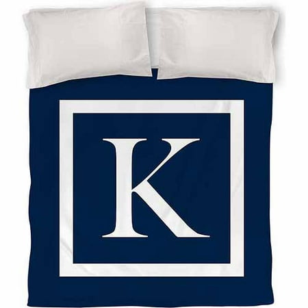 IDG Classic Block Monogram Duvet Cover, Blue