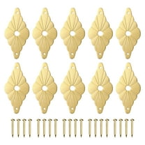 Uxcell 10pack Cabinet Knob Backplate, 2.36 Inch Diamond Shape Radial Brass Backplate Washers Classical Furniture Decoration Gasket for Cabinet Drawer Cupboard Doors Hardware