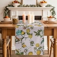 thumbnail image 2 of Table Runner 48 Inches Long for Kitchen Dining, Pink Botanical Dresser Scarf Farmhouse, Dining Table Decorations for Wedding/Parties, Spring Floral Summer Lemon Birds 13 x 48 In, 2 of 8