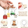 thumbnail image 6 of 24Pcs Farm Animal Keychains for Barnyard Party Favors Supplies, Acrylic Sheep Cow Duck Keychains Cute Gifts Accessories for Kids Farm Animal Birthday Baby Shower Party Favors, 6 of 6
