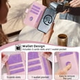 thumbnail image 4 of Allytechgroup Wallet Phone Case for Google Pixel 6, PU Leather Cards Slots RFID Blocking Flip Cover Metal Strap Hand Wrist Shockproof Stylish Case for Women Girls, Pink, 4 of 8