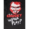 thumbnail image 2 of Chucky Wanna Play Chucky Doll Head Men's Black Sweatpants-Small, 2 of 2