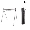 thumbnail image 4 of Étagère de Camping Rangement Cintres Support Pliable Outils Multifonctionnels Barbecue Pique-Nique Randonnée Couverts Support de Voyage Noir/l, 4 of 9