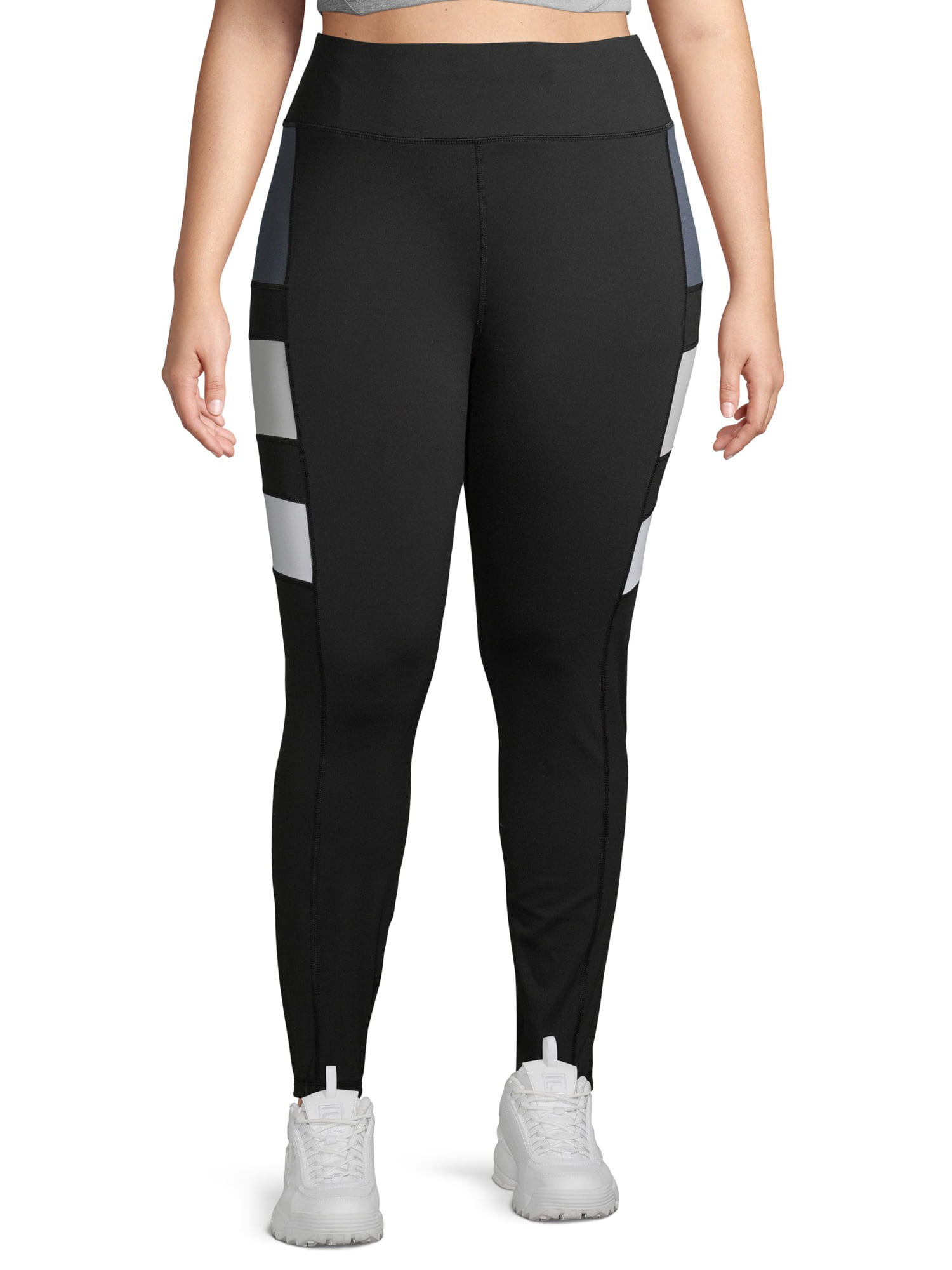 Avia women's active fashion capri leggings black zebra Sz S(4-6
