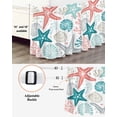 thumbnail image 3 of Red Teal Starfish Coastal Wrap Around Bed Skirts for California King Bed 18" Drop,Bed Skirt with Adjustable Elastic Belt Dust Ruffle Bed Valance Summer Beach Nautical Coral Sea Bed Frame Cover, 3 of 7