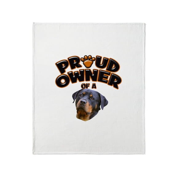 CafePress - Proud Owner Of A Rottweiler 2 Throw Blanket - Soft Fleece Throw Blanket, 50"x60" for All Ages