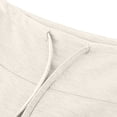 thumbnail image 5 of Women Wide Leg Sweatpants High Waist Drawstring Loose Fit Flowy Casual Fashion Lounge Pants with Pockets White L, 5 of 5