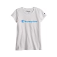 thumbnail image 2 of Champion Heritage Short Sleeve Script Logo Girls Active Shirts & Tees Size M, Color: White, 2 of 2