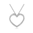 thumbnail image 4 of 10K White Gold 1/2ct Diamond Heart Pendant Necklace, 4 of 4