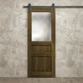 thumbnail image 3 of Modern Barn Door 32 x 80 inches | Ego 5011 Marble Oak | 6.6FT Rail Track Heavy Hardware Set | Solid Panel Interior Doors, 3 of 5