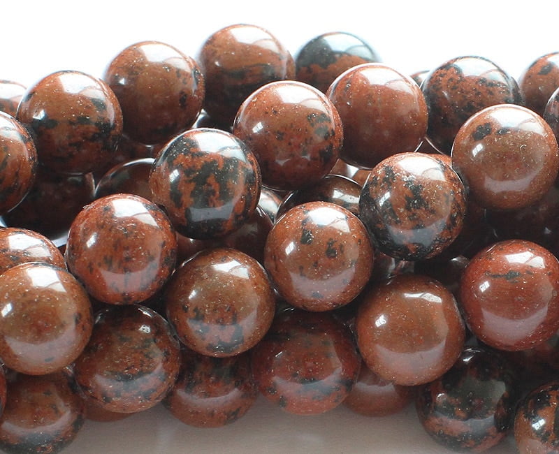 10mm Mahogany Obsidian Round Beads Genuine Natural Gemstone Jewelry ...