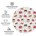 thumbnail image 3 of Honeii Birthday Cake print Leather Coaster Set of 4, ideal for safeguarding your furniture from drinks spills and effortless cleanup-Round Shape, 3 of 6