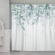 thumbnail image 1 of Cortina de ducha de hoja verde para baño, rama de planta de manantial natural, juego de cortinas blancas con gancho, 182,88 x 182,88 cm JAMW Sencillez, 1 of 5