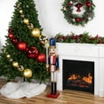thumbnail image 2 of Northlight 48.25" Blue and White Christmas Nutcracker Soldier with Sword, 2 of 5