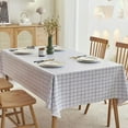thumbnail image 3 of PVC Print Plaid Tablecloth Thickened Waterproof Oilproof Table Cloth Party Dining Banquet Decoration Table Covers (green plaid,100X160cm), 3 of 7