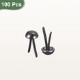 thumbnail image 3 of Uxcell 100Pack Bag Feet Stud Spike, 6mm Round Purse Nailheads Spike Prong Studs Bag Bottom Stud for Handbag Purse Clothing DIY Leather Craft, Metallic Black, 3 of 7