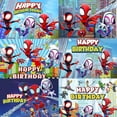 thumbnail image 2 of Spider and His Friends Birthday Decorations,Spider and His Friends Happy Birthday Banner Backdrop for Kids Birthday Party Supplies (5x3ft), 2 of 4