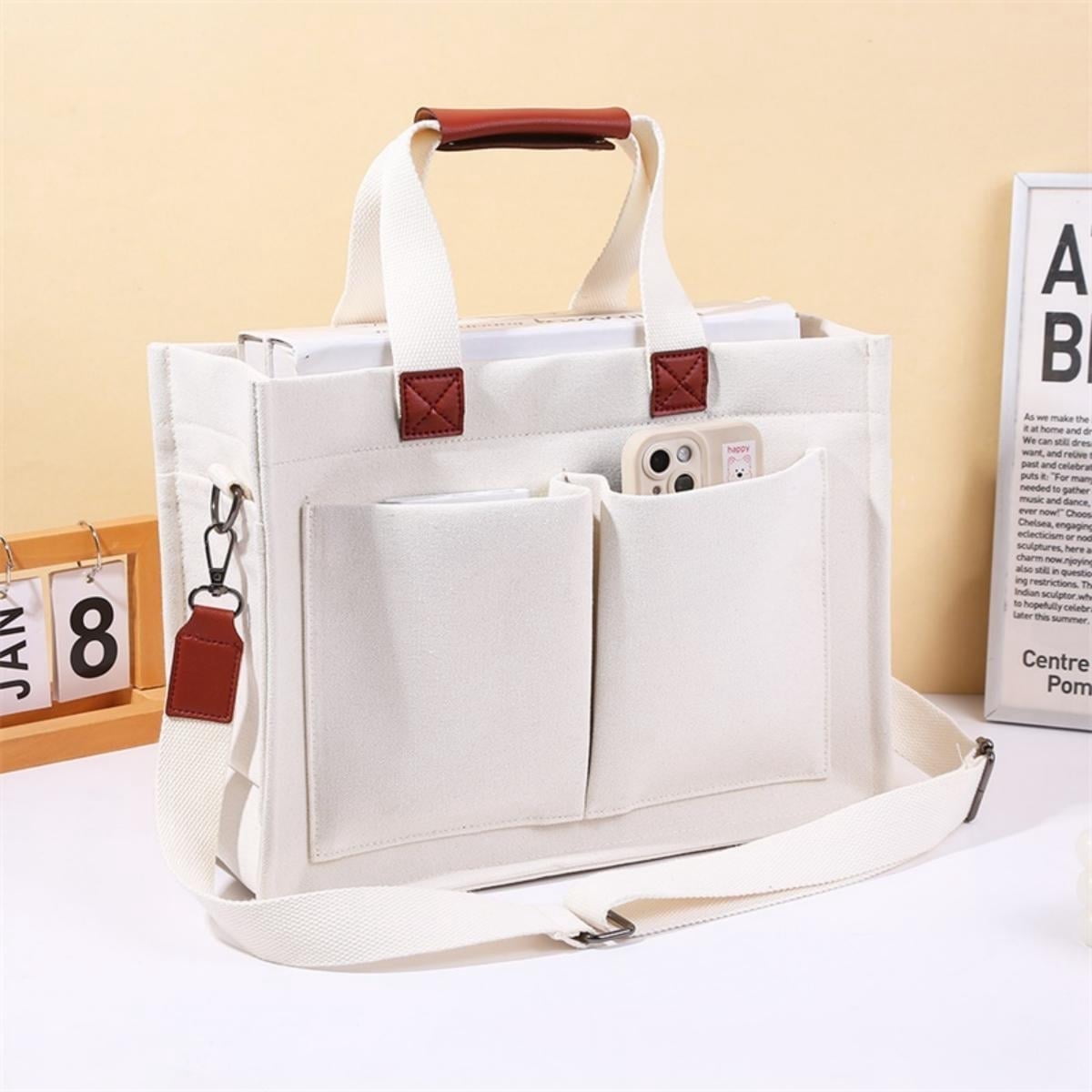 YZHAPPY, Tote Bag, Canvas, Large with Compartments - Walmart.com