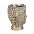 thumbnail image 2 of Sagebrook Home Resin 9" Buddha Head Planter, Gold, 2 of 5