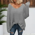 thumbnail image 2 of Women's Sweaters Cropped Pullover Hoodie Casual Trendy Y2K Summer Concert Style Casual Oversized Pullover Sweater Soft Long Sleeve Crewneck Knit Top For Fall Winter Comfort Wear Cozy Loungewear, 2 of 5
