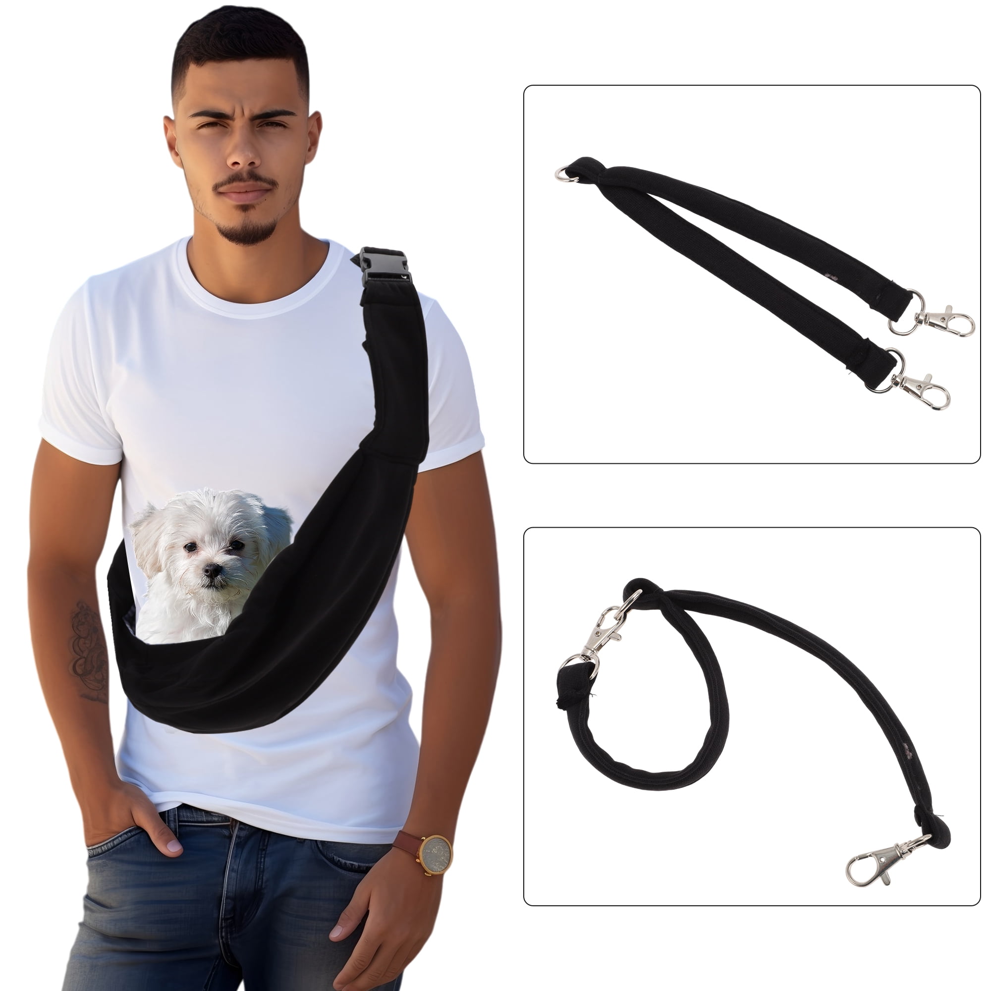 Unique Bargains Adjustable Portable Pet Sling Carrier Pet Sling for Cats and Small Dogs