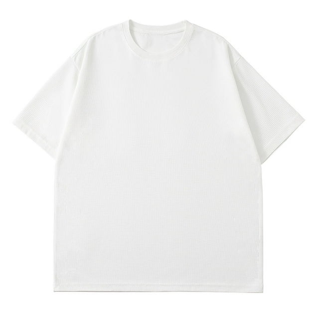 ameIAEA Mens Summer Causal Shirts Short Sleeve Crewneck Tee Tops Solid Color Basic T-Shirts