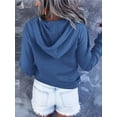 thumbnail image 4 of PULLIMORE Womens Casual Hoodies Long Sleeve Hooded Sweatshirts (L, Blue), 4 of 8