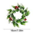 thumbnail image 2 of 1pcs Christmas Candle Rings Wreath Simulated Flower Candle Rings Centerpiece For Home Dining Tables Wedding Decorations Party Decorations, 2 of 6