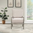 thumbnail image 3 of OSP Home Furnishings Abbott Chair in Linen Fabric with Brushed Grey Base K/D, 3 of 8
